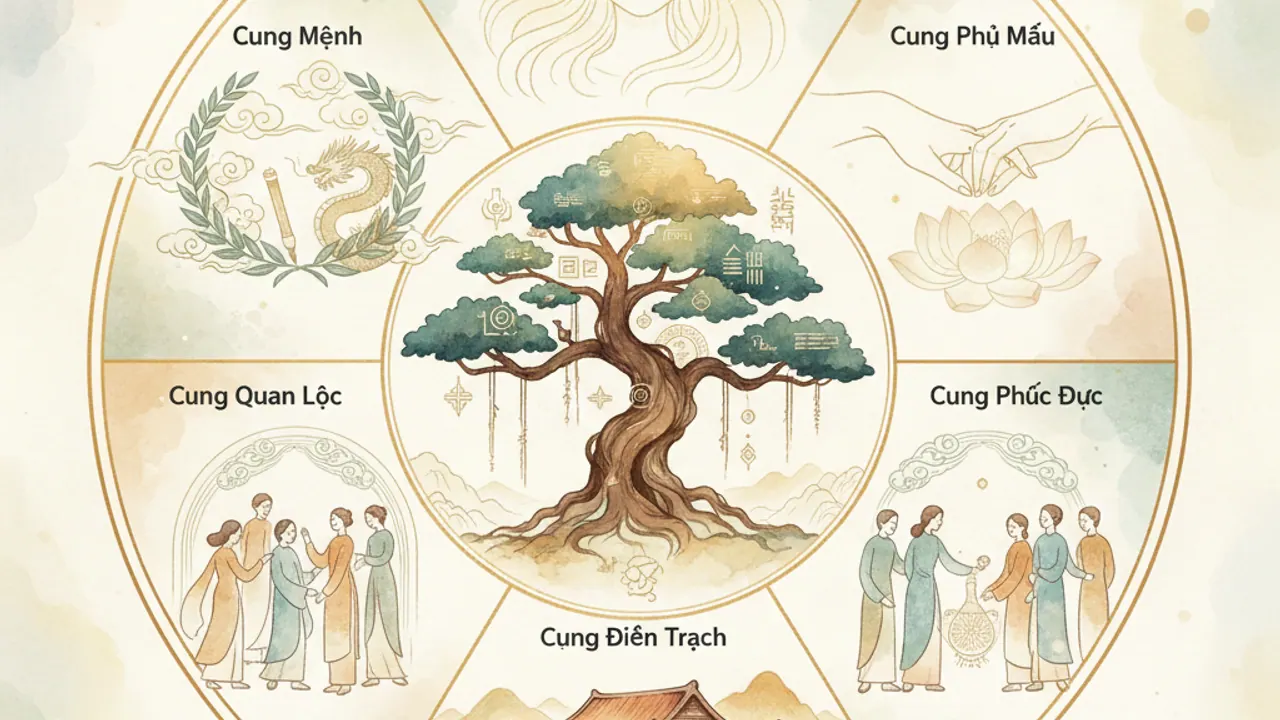 Bí Ẩn 12 Cung Chức Năng Tử Vi: Chìa Khóa Mở Lối Vận Mệnh - minh họa 1