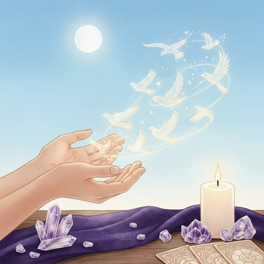 Tarot chiều nay: Buông bỏ gì để lòng nhẹ tênh trước khi ngày tàn? - minh họa 2