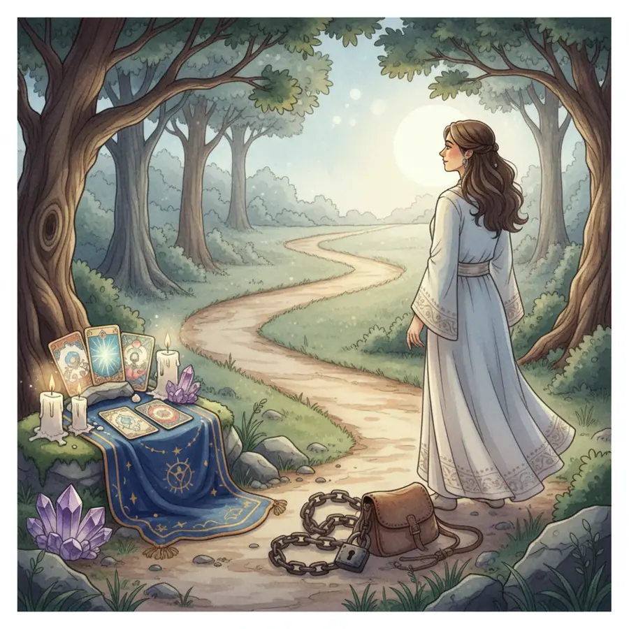 Tarot chiều nay: Buông bỏ gì để nhẹ lòng trước khi ngày tàn? - minh họa 1