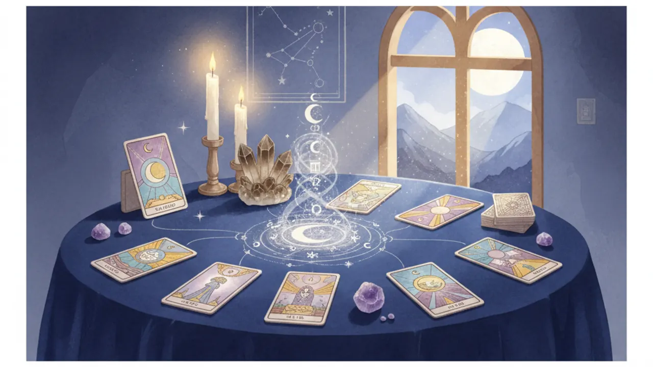 Giải Mã Trải Bài Tarot: Mở Cánh Cửa Bí Ẩn Của Tâm Hồn Bạn - minh họa 1